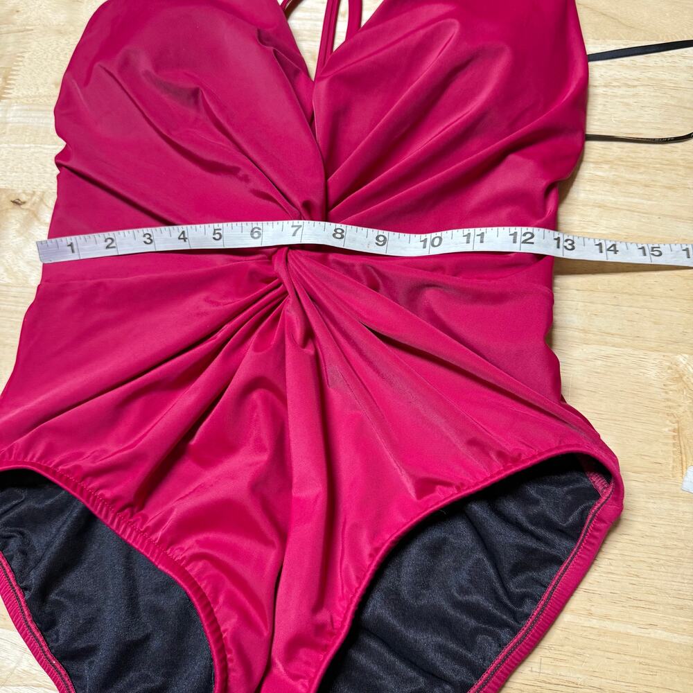 Magicsuit NWT Dark PINK Drew One Piece Swimsuit Size 10 Wireless Bra Strappy - Picture 10 of 14